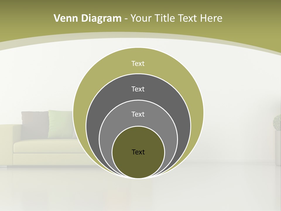 Modern Room Sofa PowerPoint Template