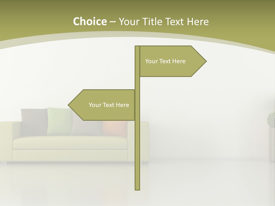 Modern Room Sofa PowerPoint Template