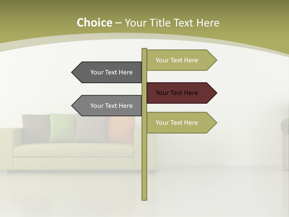 Modern Room Sofa PowerPoint Template