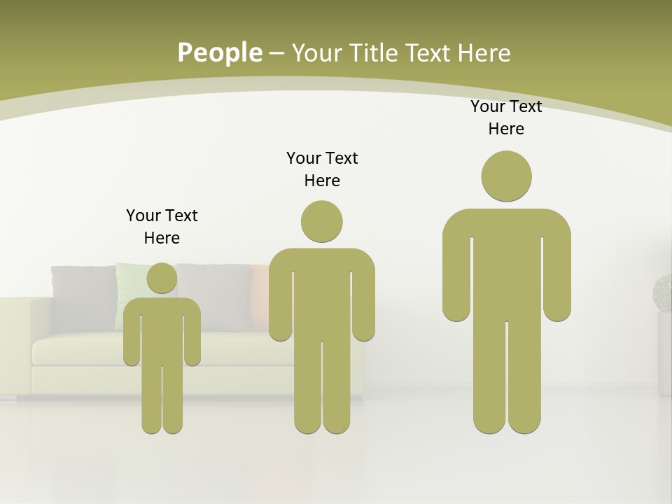 Modern Room Sofa PowerPoint Template