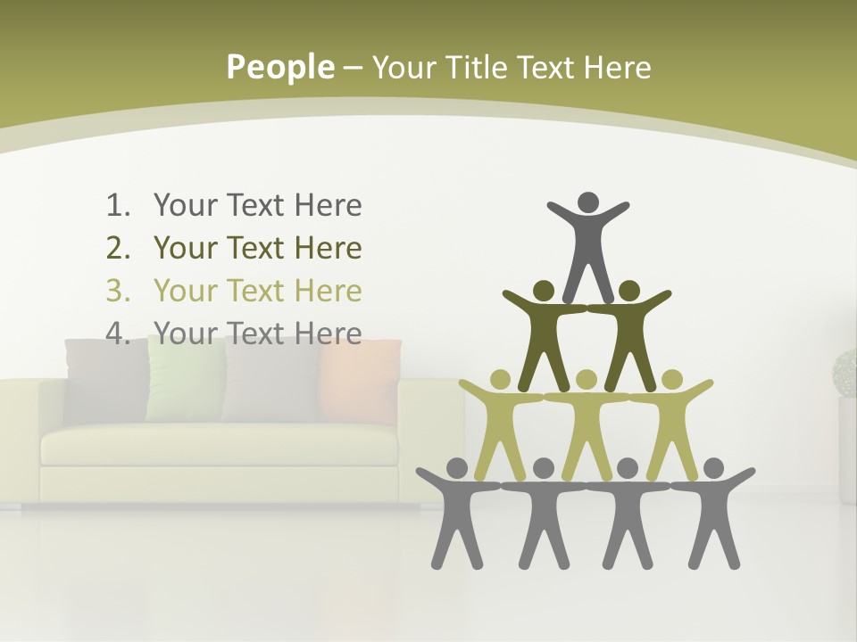 Modern Room Sofa PowerPoint Template