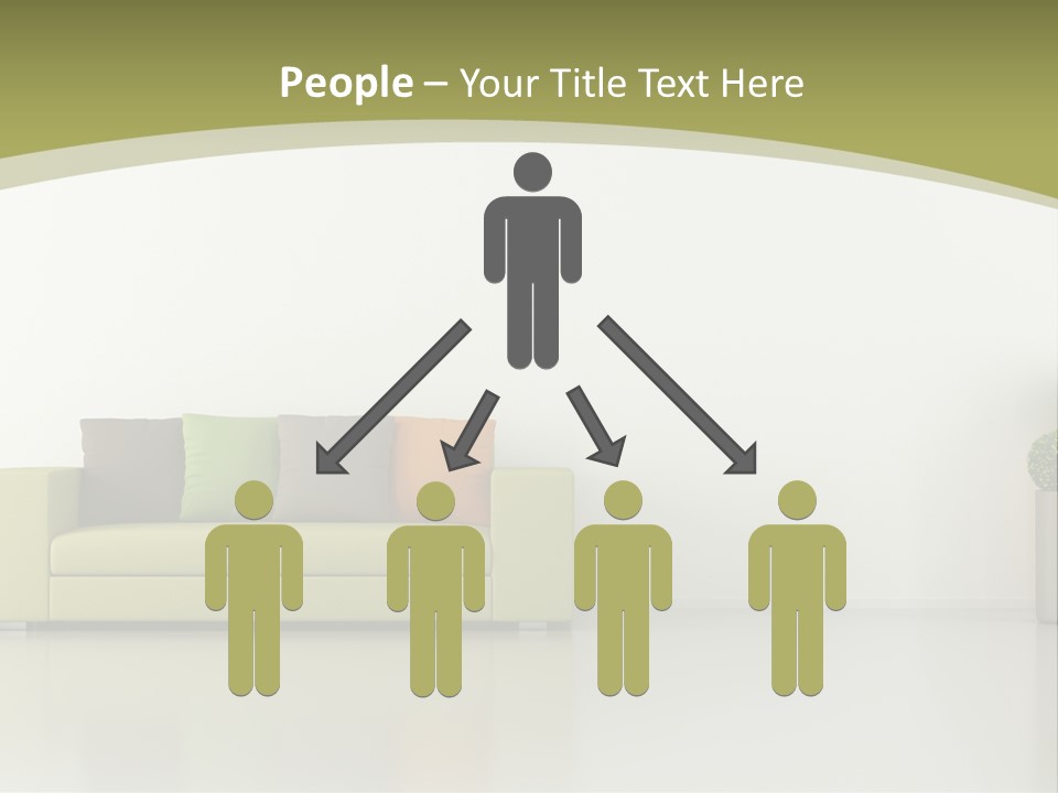 Modern Room Sofa PowerPoint Template