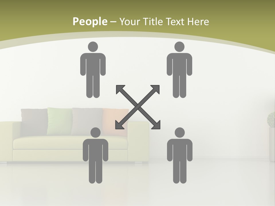 Modern Room Sofa PowerPoint Template