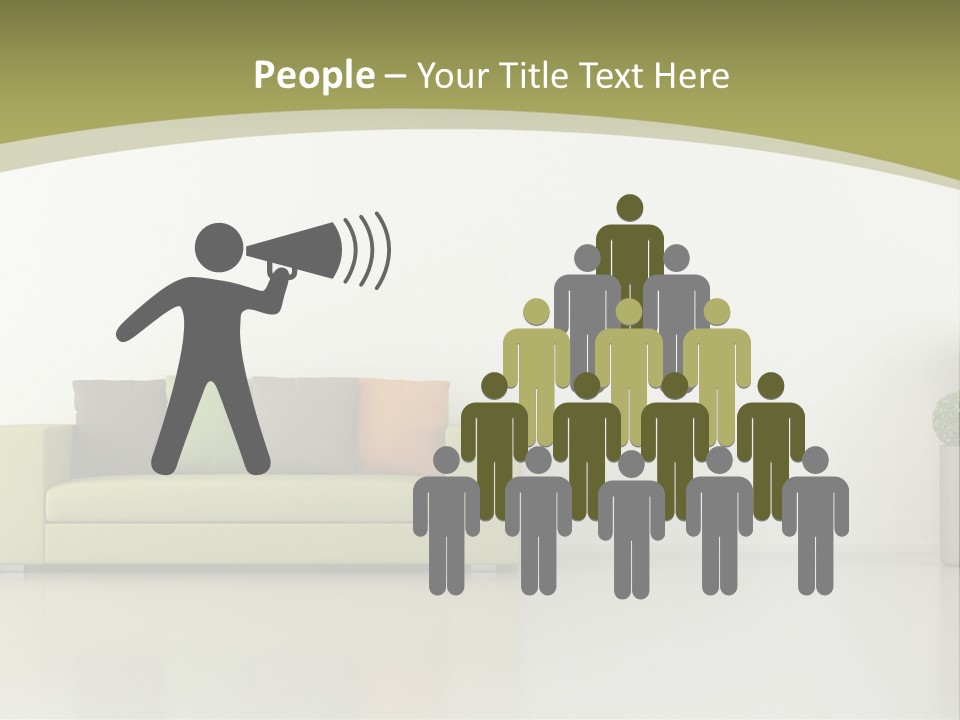 Modern Room Sofa PowerPoint Template