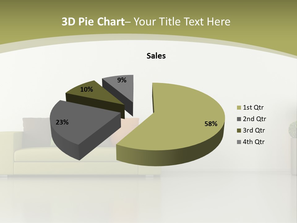 Modern Room Sofa PowerPoint Template