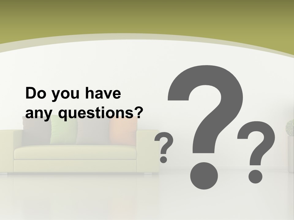 Modern Room Sofa PowerPoint Template