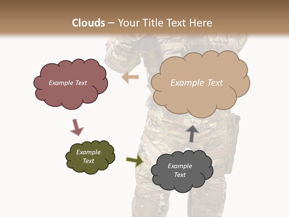 Thought Head Red PowerPoint Template