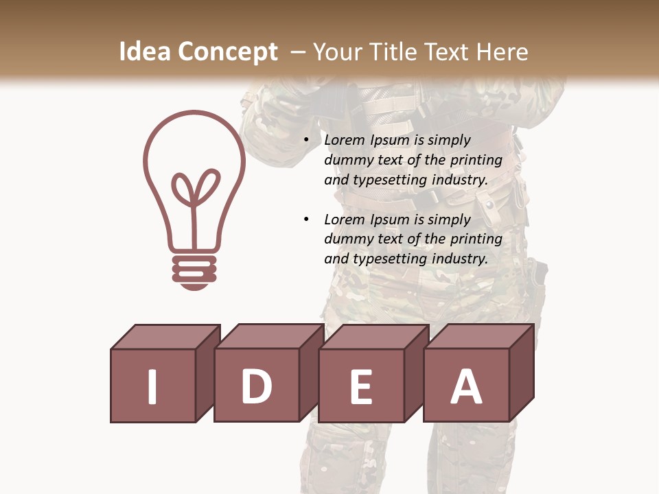 Thought Head Red PowerPoint Template
