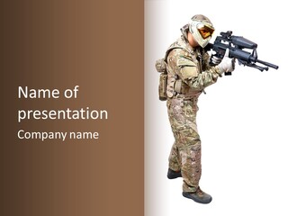 Weapon Isolated Game PowerPoint Template