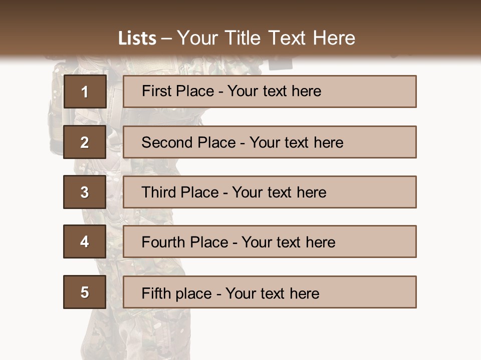 Weapon Isolated Game PowerPoint Template