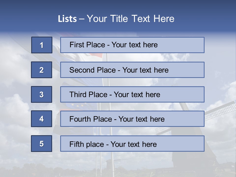 Holland Countryside Mill PowerPoint Template