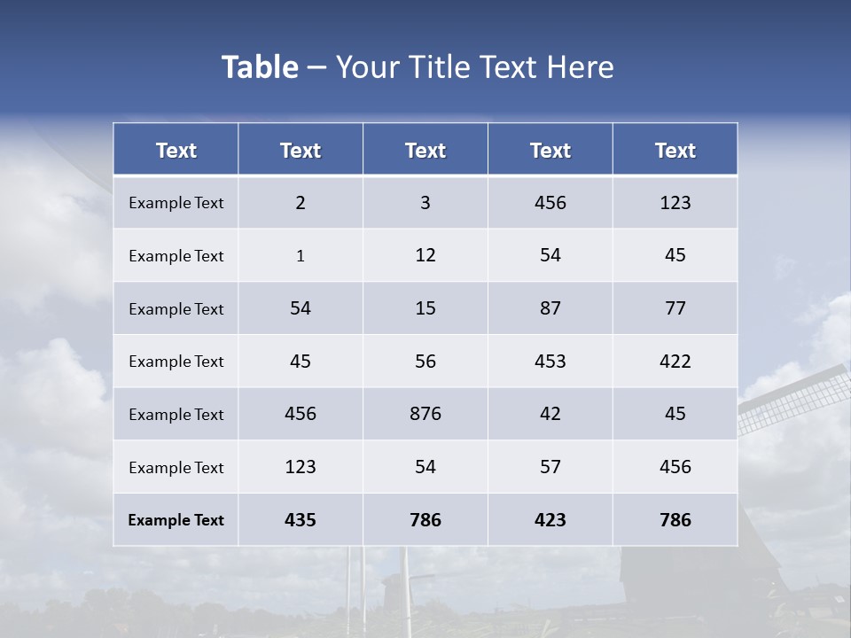Holland Countryside Mill PowerPoint Template