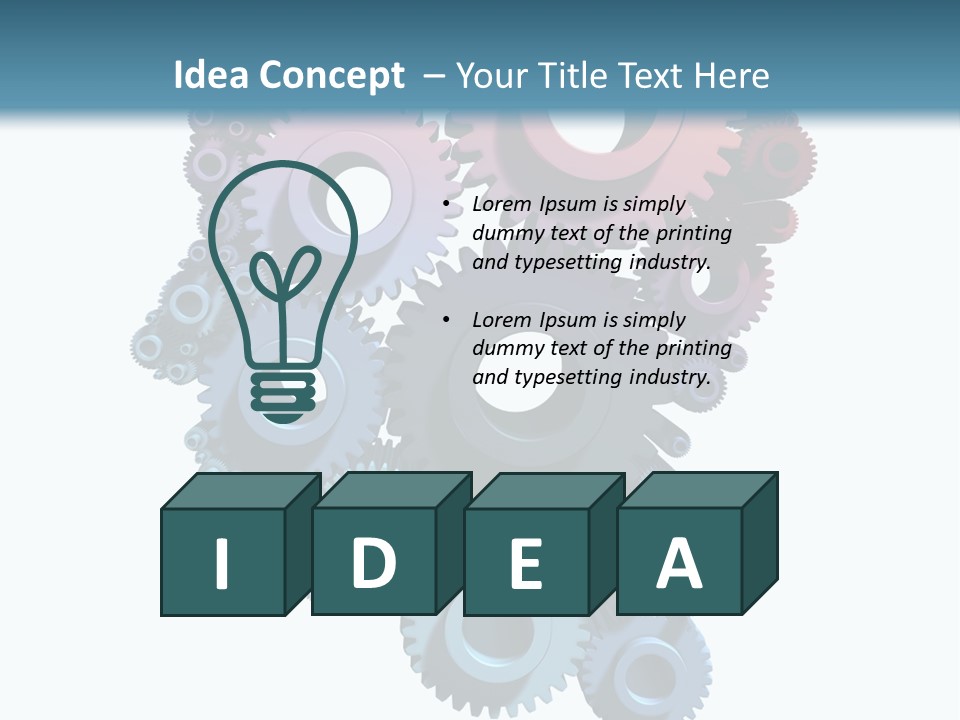 Thought Head Red PowerPoint Template