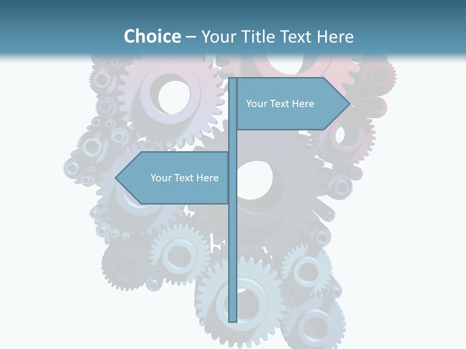 Thought Head Red PowerPoint Template