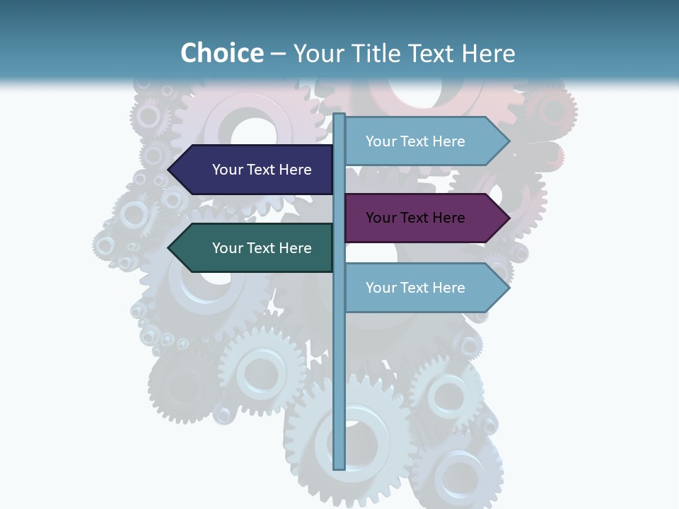 Thought Head Red PowerPoint Template