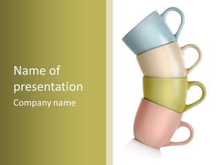 Tableware Vibrant Color Drinks PowerPoint Template