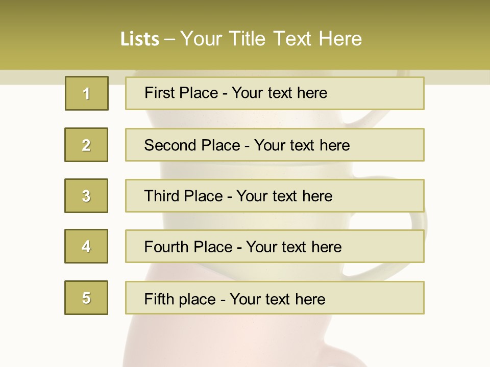 Tableware Vibrant Color Drinks PowerPoint Template