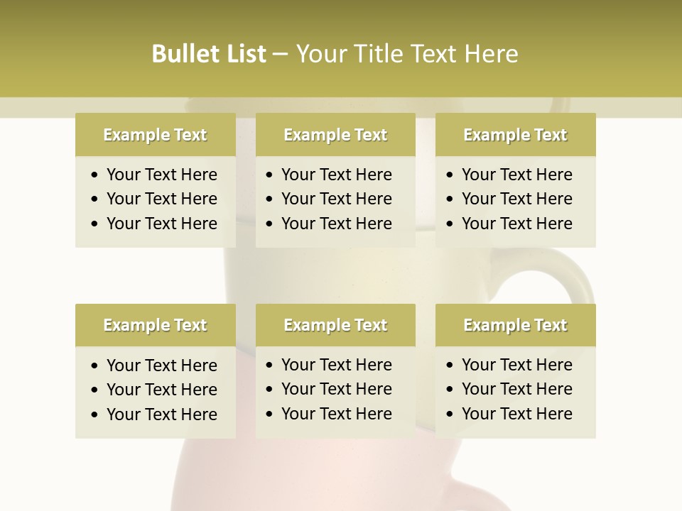 Tableware Vibrant Color Drinks PowerPoint Template