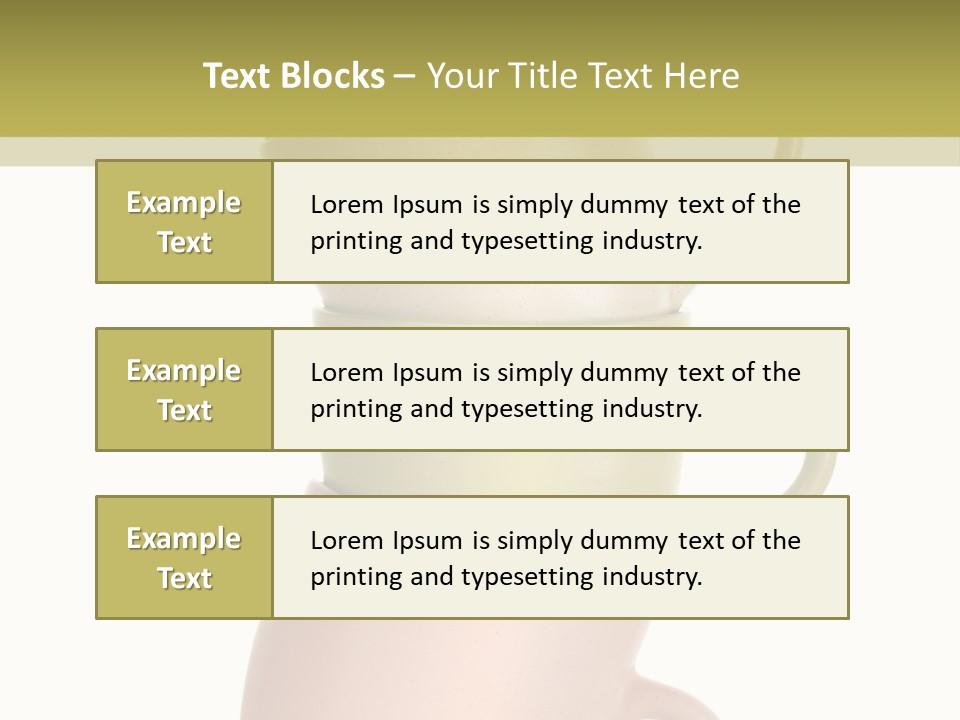 Tableware Vibrant Color Drinks PowerPoint Template