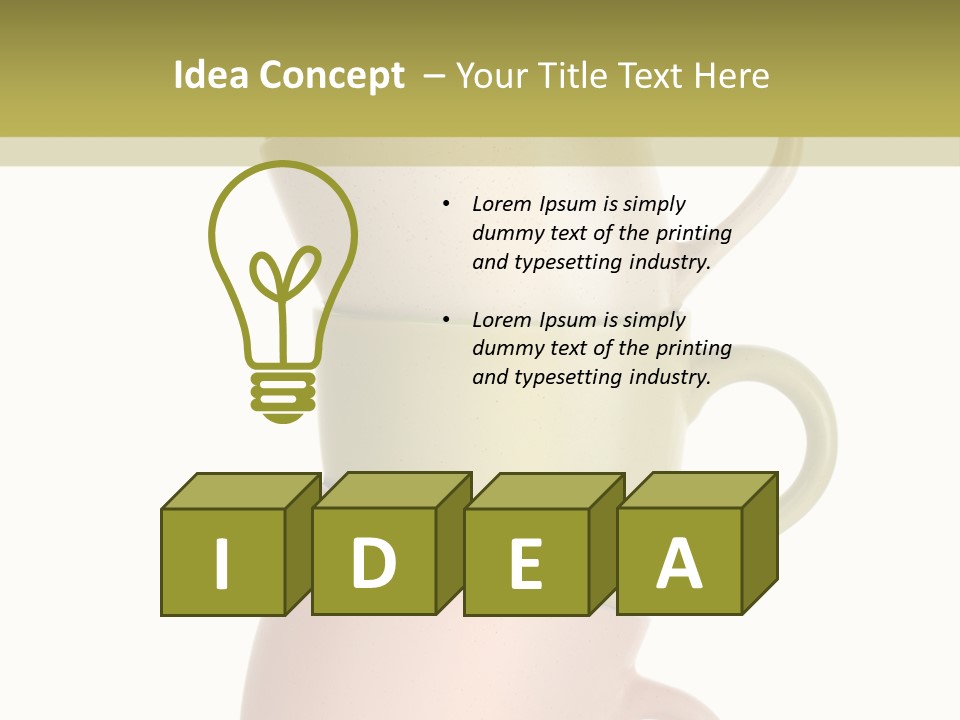 Tableware Vibrant Color Drinks PowerPoint Template