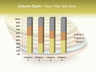 Dishware Stack White Background PowerPoint Template