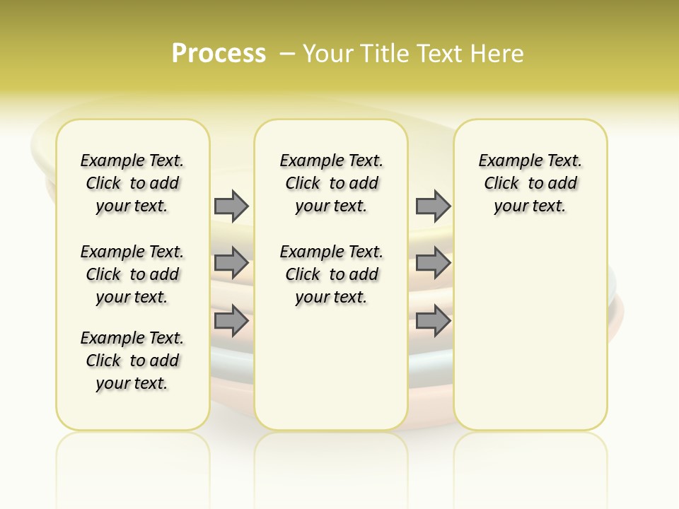 Dishware Stack White Background PowerPoint Template