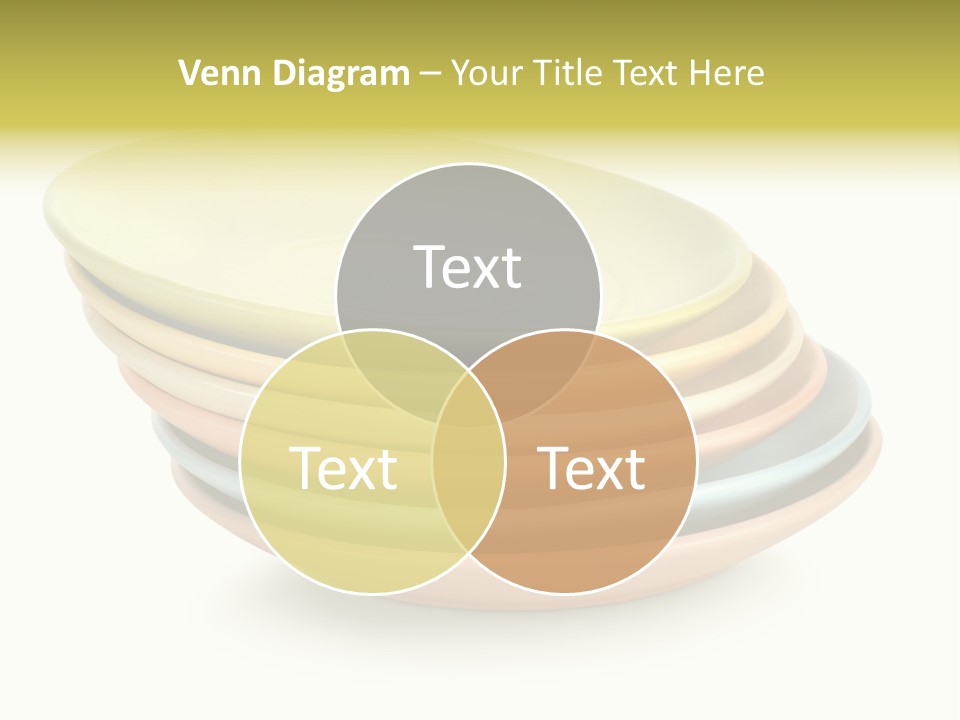 Dishware Stack White Background PowerPoint Template