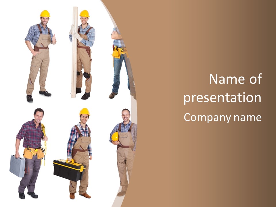 Building Group White PowerPoint Template