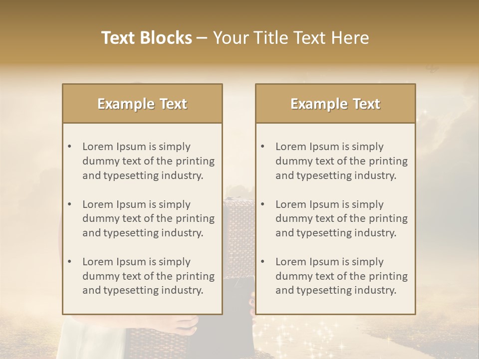 River Happiness Night PowerPoint Template