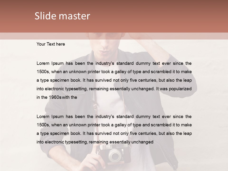 Trendsetter Standing Portrait PowerPoint Template