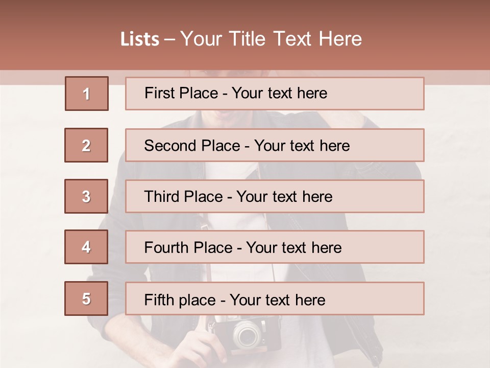 Trendsetter Standing Portrait PowerPoint Template