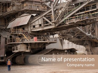 Coal Bagger Large PowerPoint Template