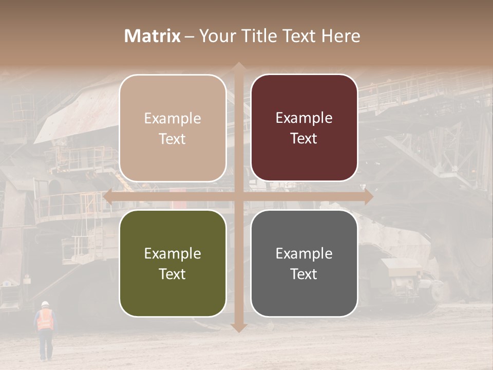 Coal Bagger Large PowerPoint Template