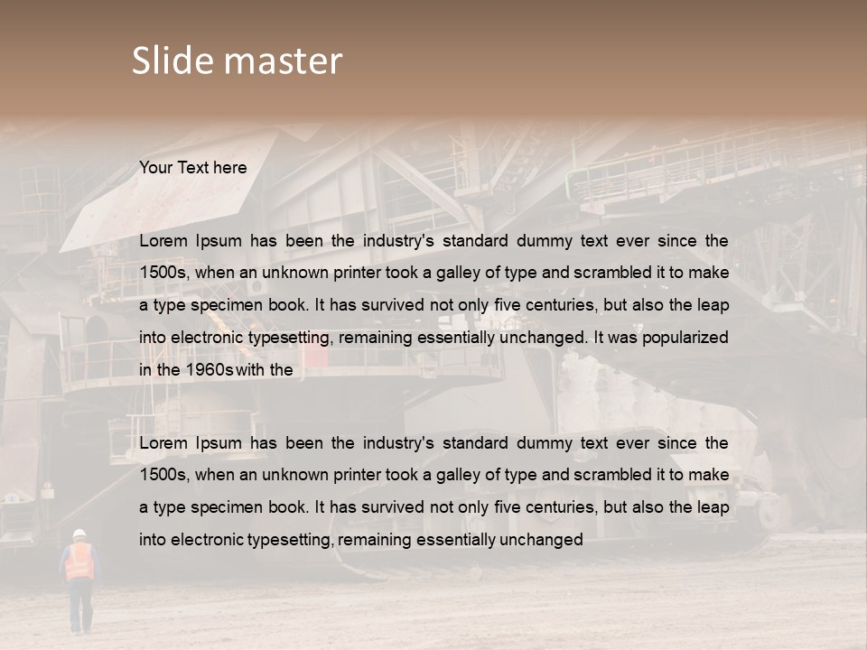 Coal Bagger Large PowerPoint Template