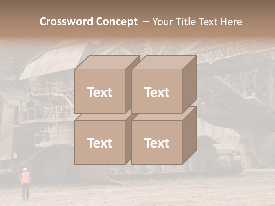 Coal Bagger Large PowerPoint Template