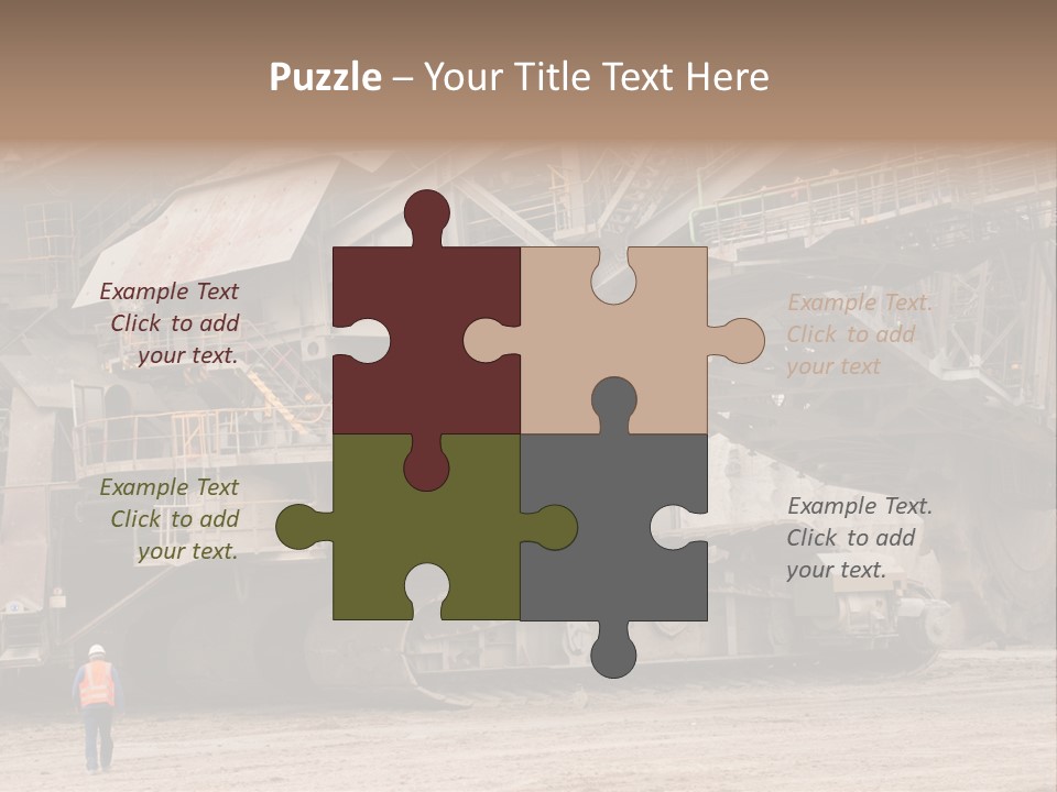 Coal Bagger Large PowerPoint Template