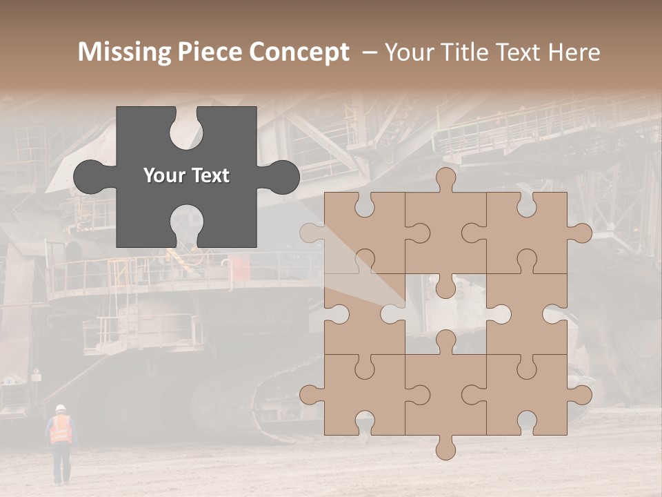 Coal Bagger Large PowerPoint Template