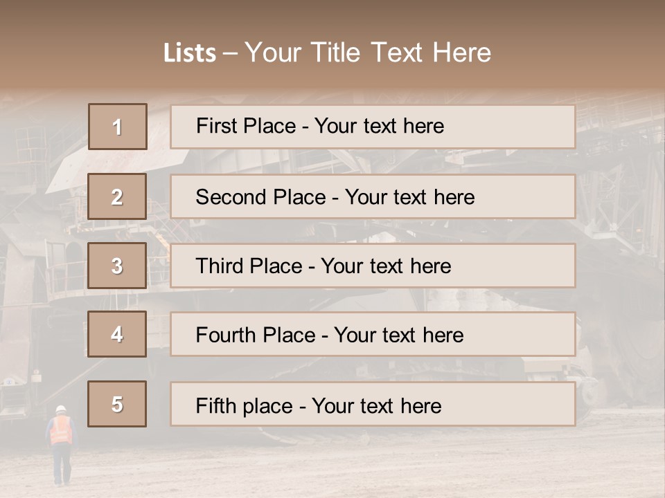 Coal Bagger Large PowerPoint Template
