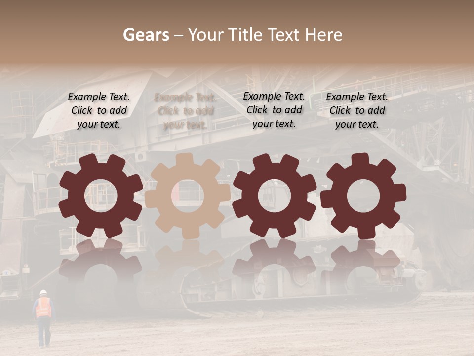 Coal Bagger Large PowerPoint Template