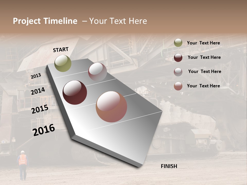 Coal Bagger Large PowerPoint Template
