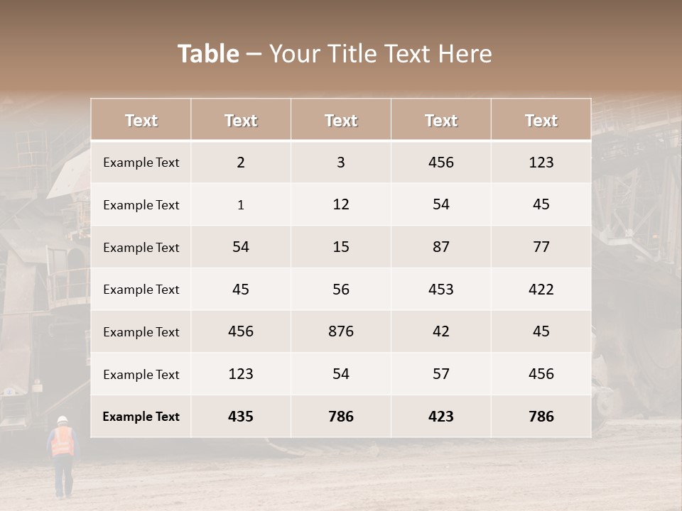 Coal Bagger Large PowerPoint Template
