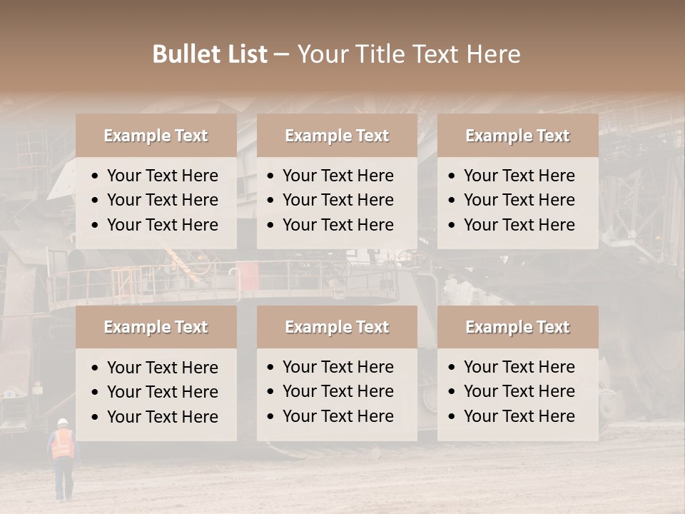 Coal Bagger Large PowerPoint Template