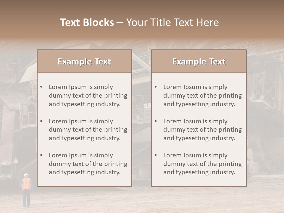 Coal Bagger Large PowerPoint Template