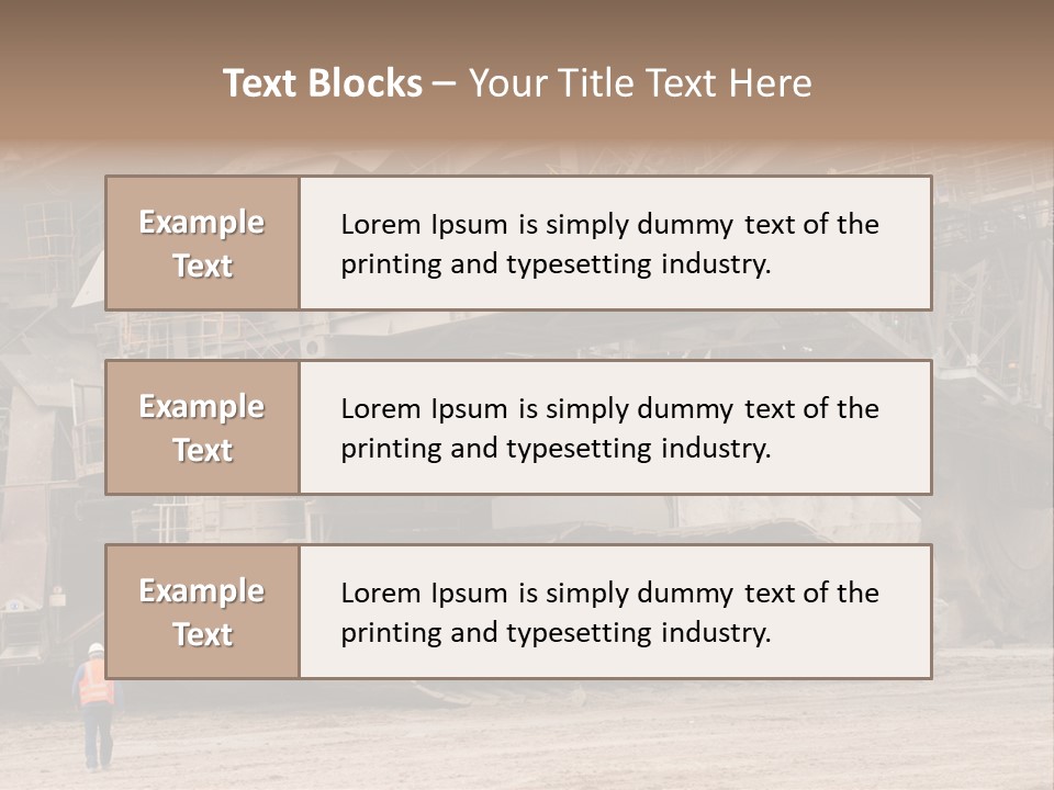 Coal Bagger Large PowerPoint Template