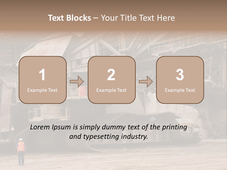 Coal Bagger Large PowerPoint Template