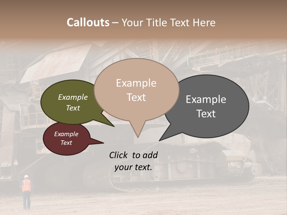 Coal Bagger Large PowerPoint Template