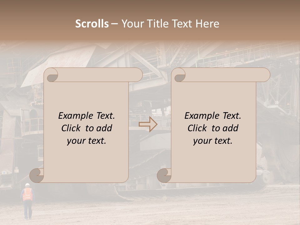 Coal Bagger Large PowerPoint Template
