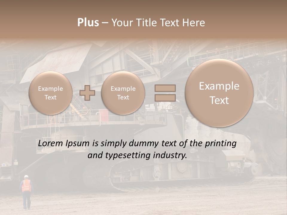 Coal Bagger Large PowerPoint Template