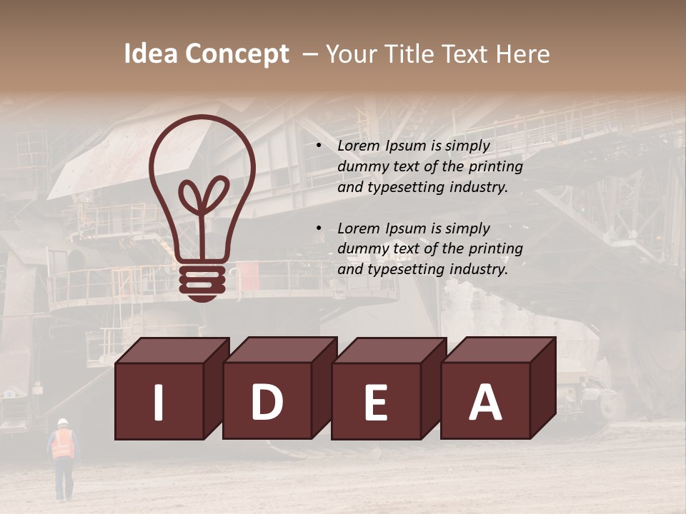 Coal Bagger Large PowerPoint Template