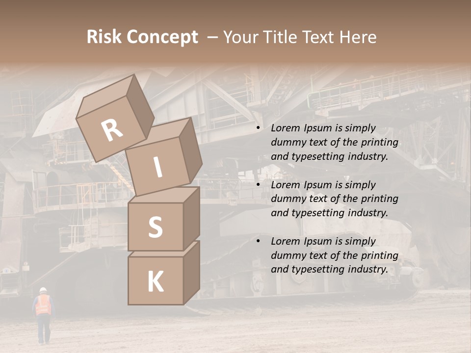 Coal Bagger Large PowerPoint Template